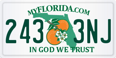 FL license plate 2433NJ