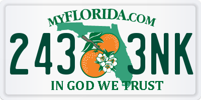 FL license plate 2433NK