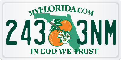 FL license plate 2433NM