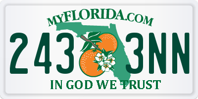 FL license plate 2433NN