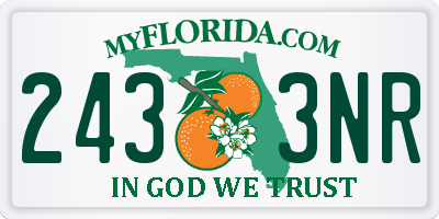 FL license plate 2433NR