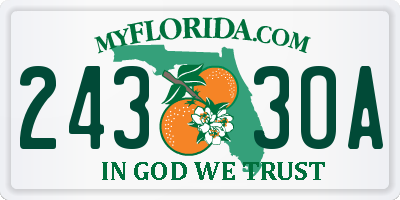FL license plate 2433OA