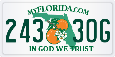 FL license plate 2433OG