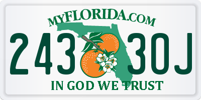 FL license plate 2433OJ