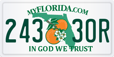 FL license plate 2433OR