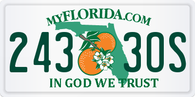 FL license plate 2433OS
