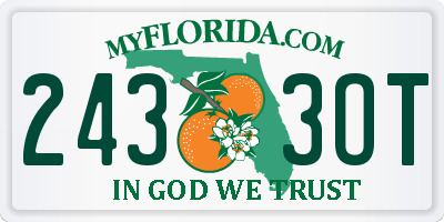 FL license plate 2433OT