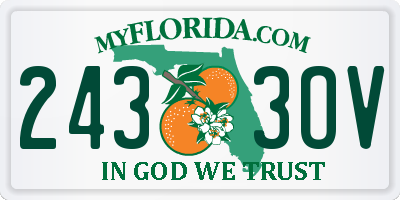 FL license plate 2433OV
