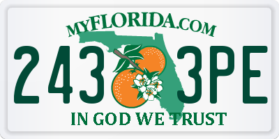 FL license plate 2433PE