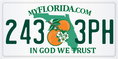 FL license plate 2433PH