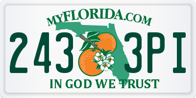 FL license plate 2433PI