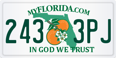 FL license plate 2433PJ