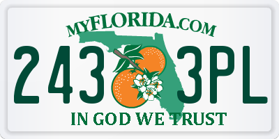 FL license plate 2433PL