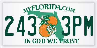 FL license plate 2433PM