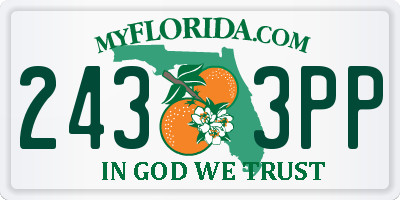 FL license plate 2433PP
