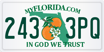 FL license plate 2433PQ