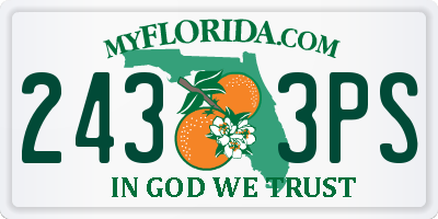 FL license plate 2433PS