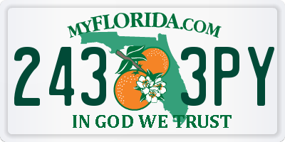 FL license plate 2433PY