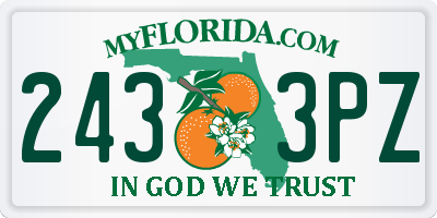 FL license plate 2433PZ