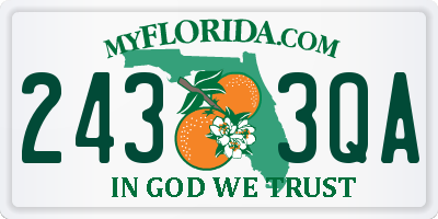 FL license plate 2433QA