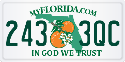FL license plate 2433QC