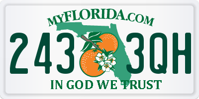 FL license plate 2433QH