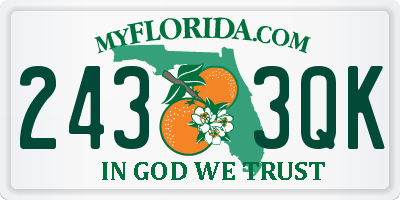FL license plate 2433QK