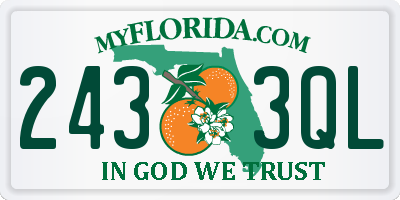 FL license plate 2433QL
