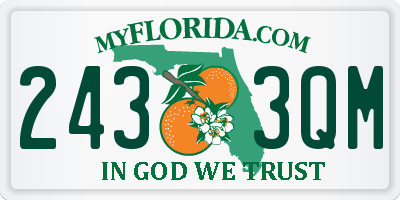 FL license plate 2433QM