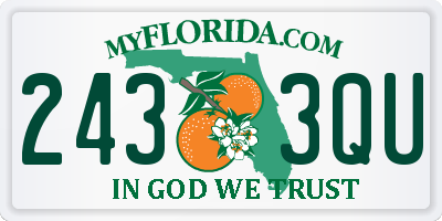 FL license plate 2433QU