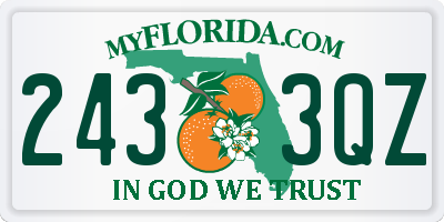 FL license plate 2433QZ