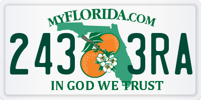 FL license plate 2433RA