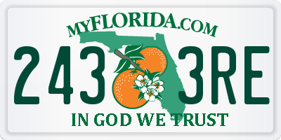 FL license plate 2433RE