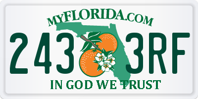 FL license plate 2433RF