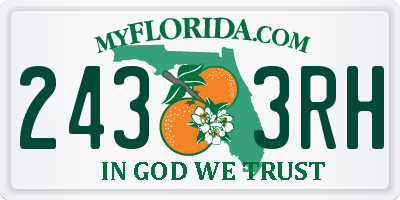 FL license plate 2433RH
