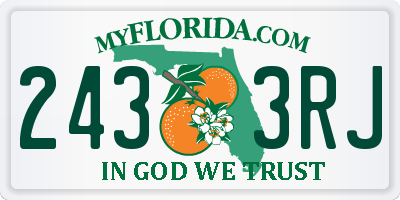 FL license plate 2433RJ