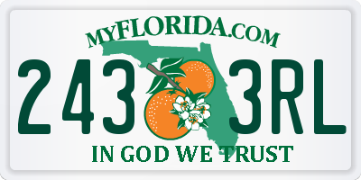 FL license plate 2433RL