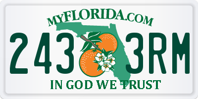 FL license plate 2433RM