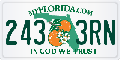 FL license plate 2433RN