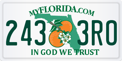 FL license plate 2433RO