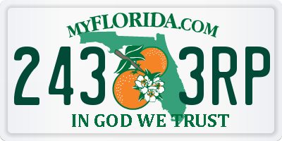 FL license plate 2433RP