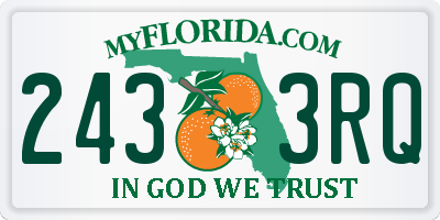 FL license plate 2433RQ