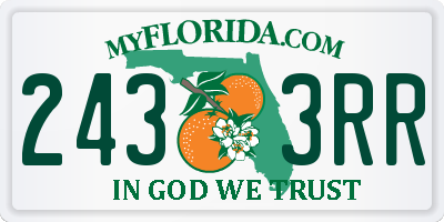 FL license plate 2433RR