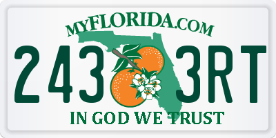 FL license plate 2433RT