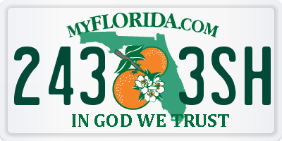 FL license plate 2433SH