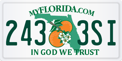 FL license plate 2433SI