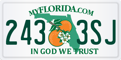 FL license plate 2433SJ
