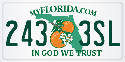 FL license plate 2433SL