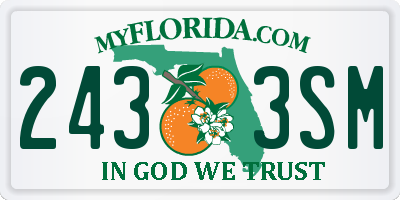 FL license plate 2433SM