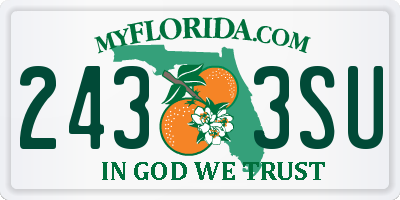 FL license plate 2433SU